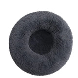 Round Long Plush Dog Beds for Large Dogs