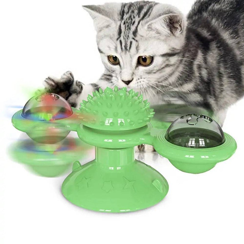 Pet Interactive Turntable Windmill Ball Toy