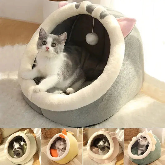 Sweet Cat Bed Warm Pet Basket - Doginoe